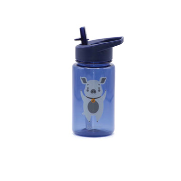 Water bottle - pig - indigo - Jordbarn